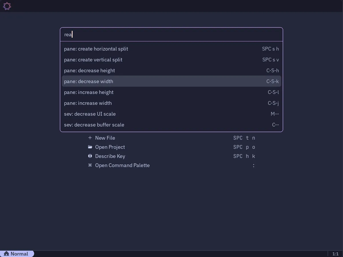 Modern command palette