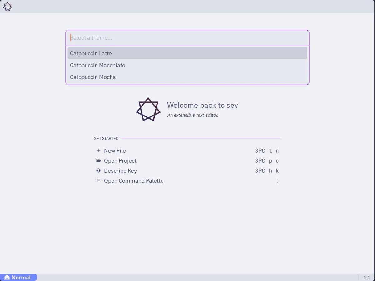 Modern theme picker interface
