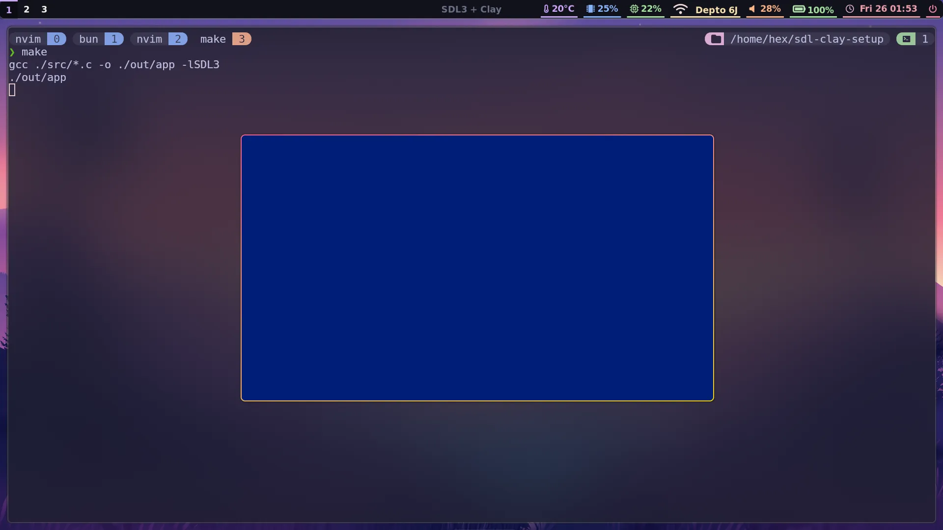 Creating our first window!